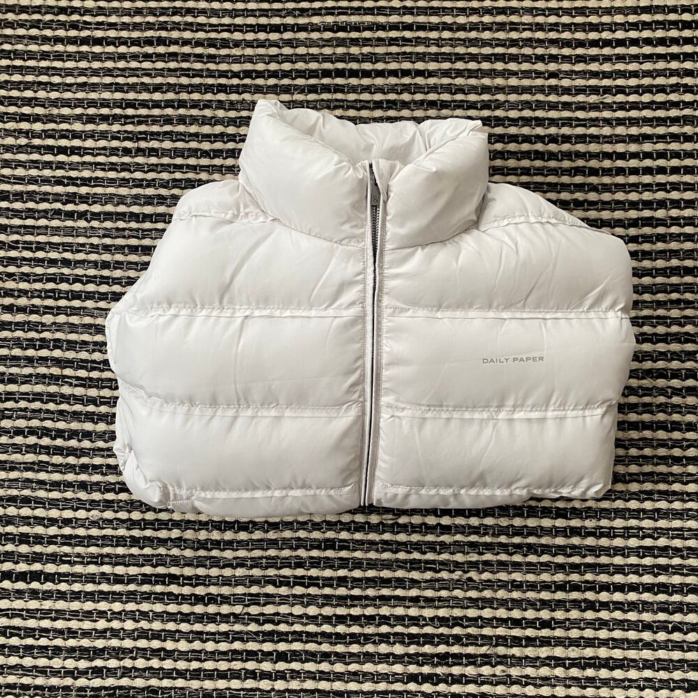 🌿Daily Paper Womens The Sela Cropped Ribbed Oversized Puffer Jacket XL